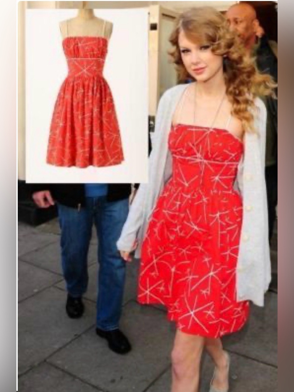 Vintage Anthropologie Girls From Savoy in Red "Nostalgic Asterisk" Dress Size 4